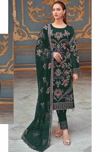 Dark Green RAMSHA 472 nx New Designer Fancy Festive Wear Pakistani Salwar Suit Collection R-472-B